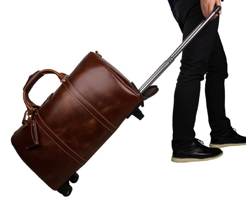 Sac Sport À Roulettes Cuir 20 Pouces
