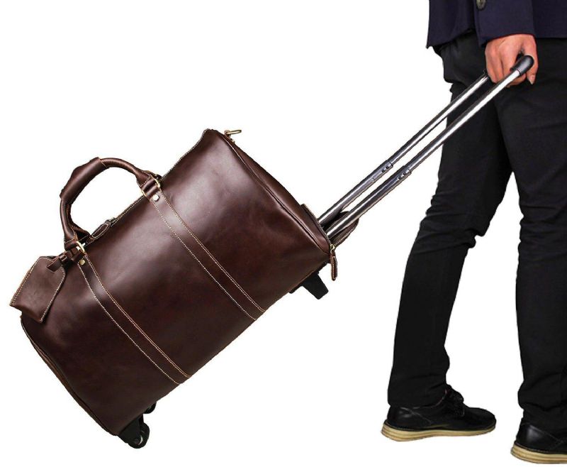 Sac Sport À Roulettes Cuir 20 Pouces