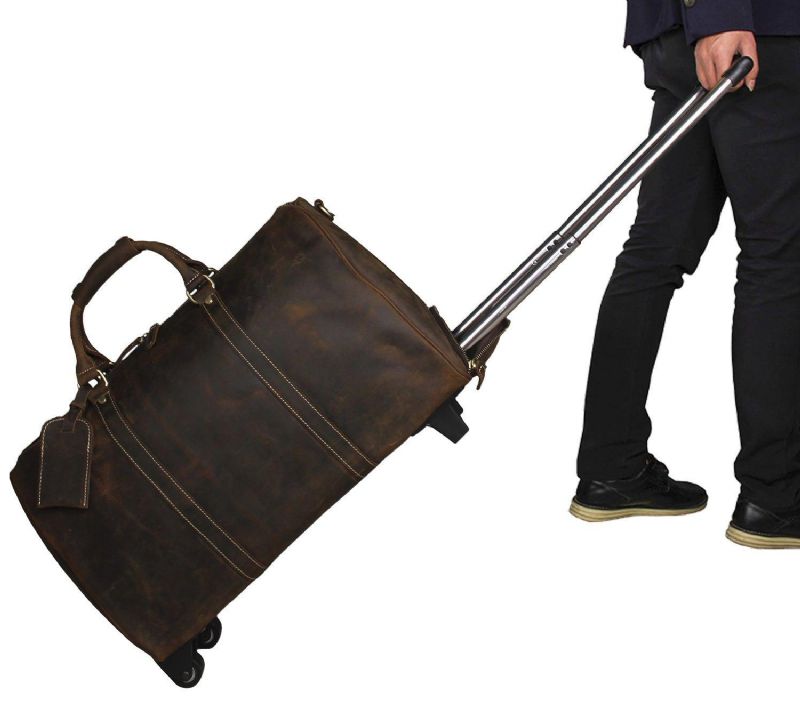 Sac Sport À Roulettes Cuir 20 Pouces