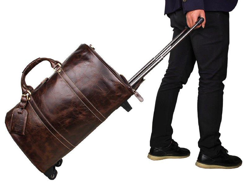 Sac Sport À Roulettes Cuir 20 Pouces