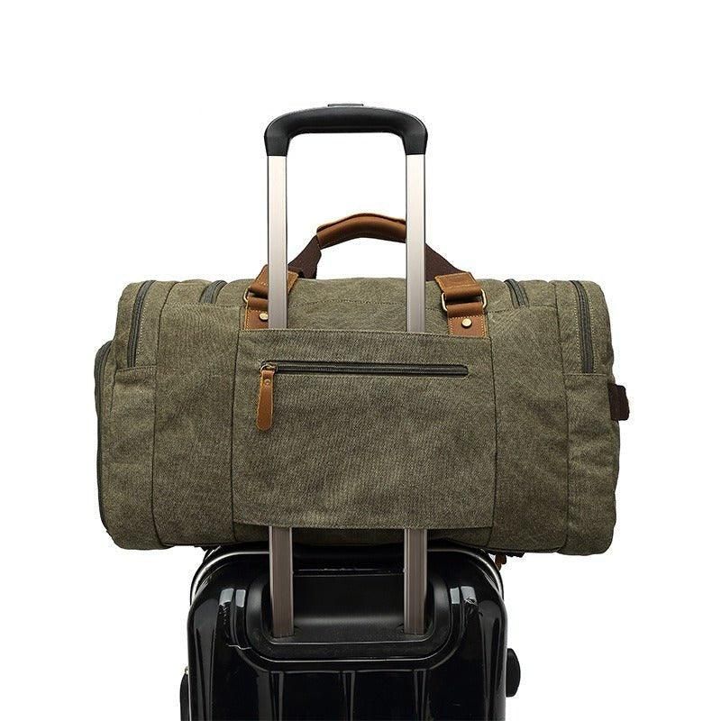 Sac Sport Toile Pour Hommes Salle Avec Poche À Chaussures