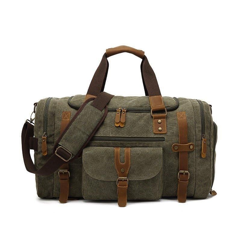 Sac Sport Toile Pour Hommes Salle Avec Poche À Chaussures