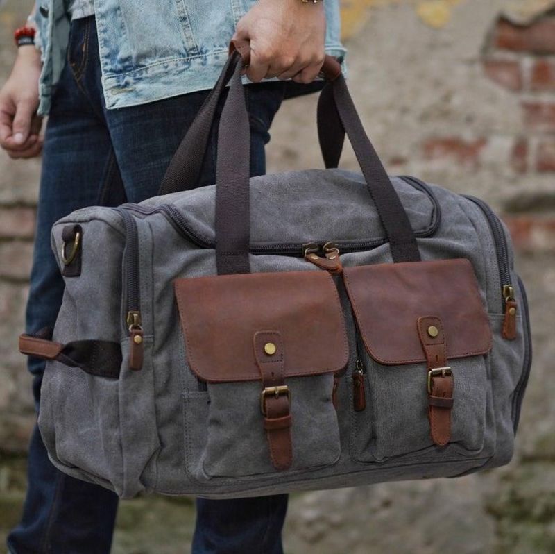 Sac Sport Toile Sacs Surdimensionnés Cuir Véritable