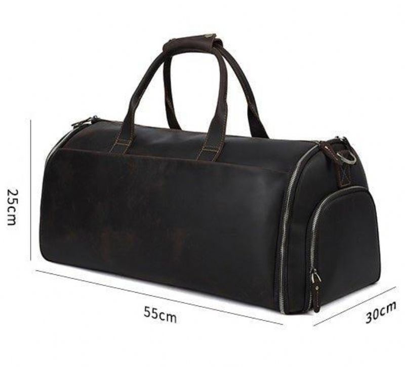 Sac À Vêtements Cuir Avec Compartiment Chaussures