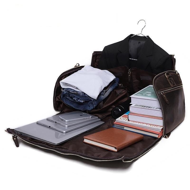 Sac À Vêtements Cuir Avec Compartiment Chaussures