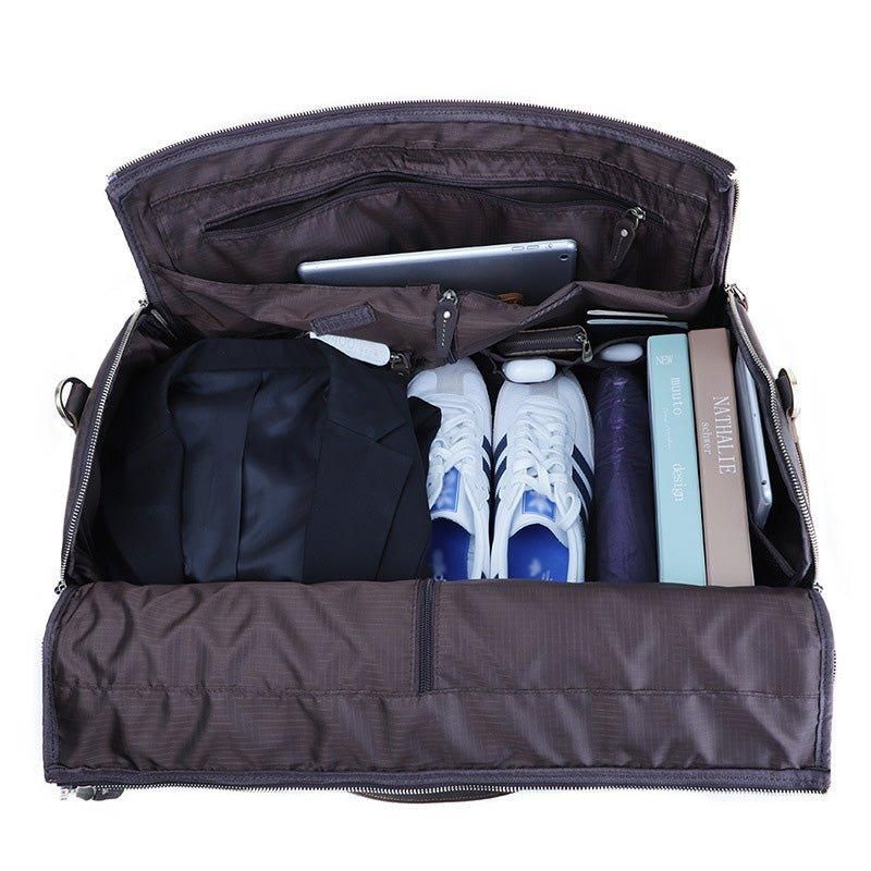 Sac À Vêtements Cuir Avec Compartiment Chaussures