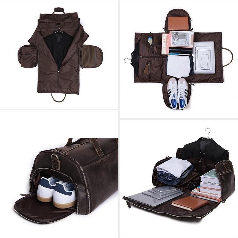 Sac À Vêtements Cuir Avec Compartiment Chaussures