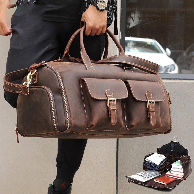 Sac À Vêtements Cuir Pour Hommes Les Voyages D'affaires