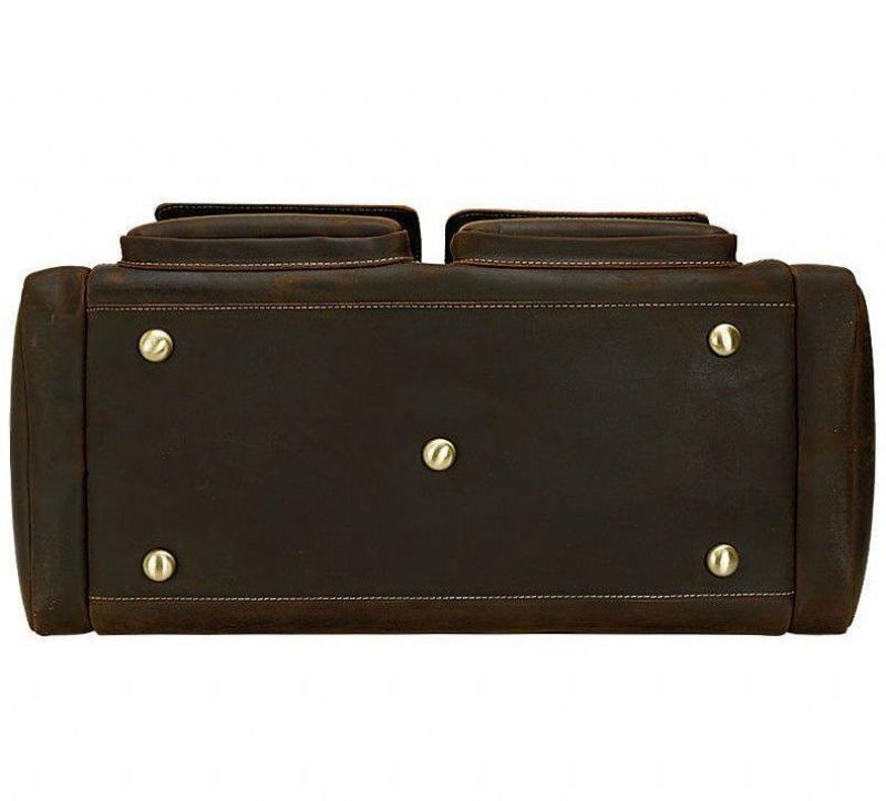 Sac Voyage Cuir Pour Hommes Avec Poches Zippées