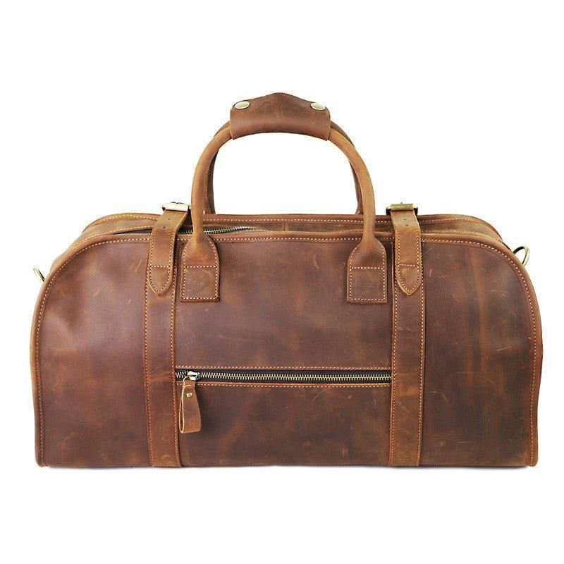 Sac Voyage Cuir Pour Hommes Avec Serrure