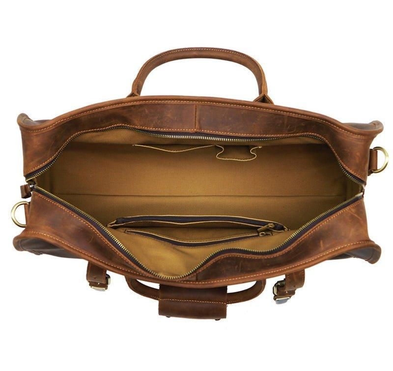 Sac Voyage Cuir Pour Hommes Avec Serrure