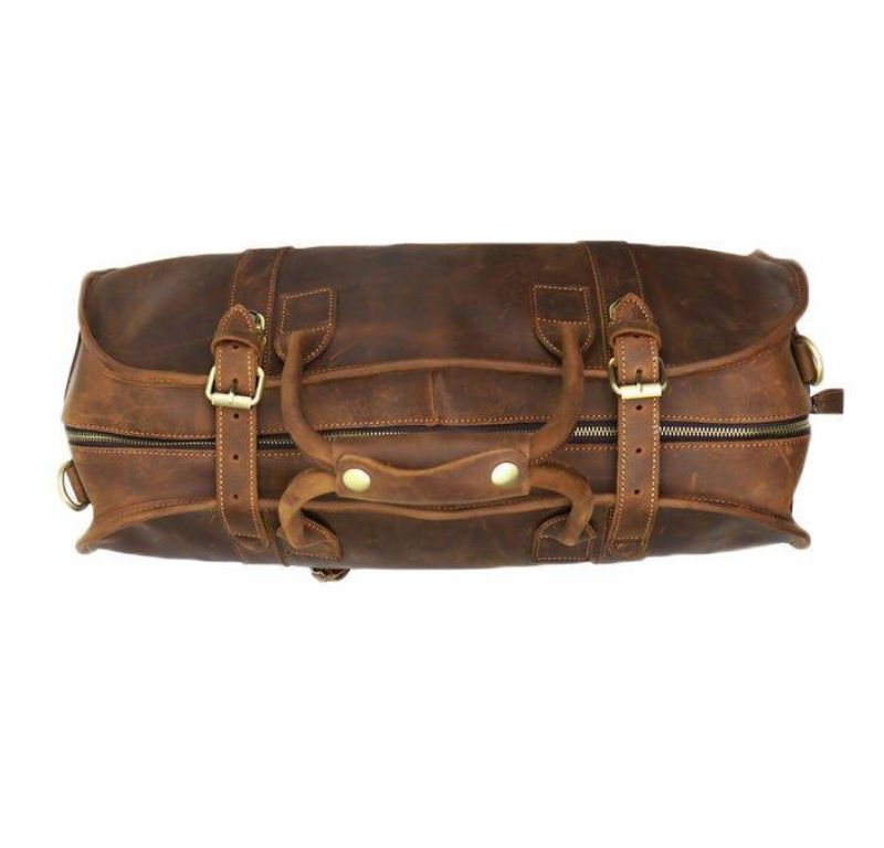 Sac Voyage Cuir Pour Hommes Avec Serrure