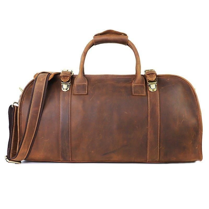 Sac Voyage Cuir Pour Hommes Avec Serrure