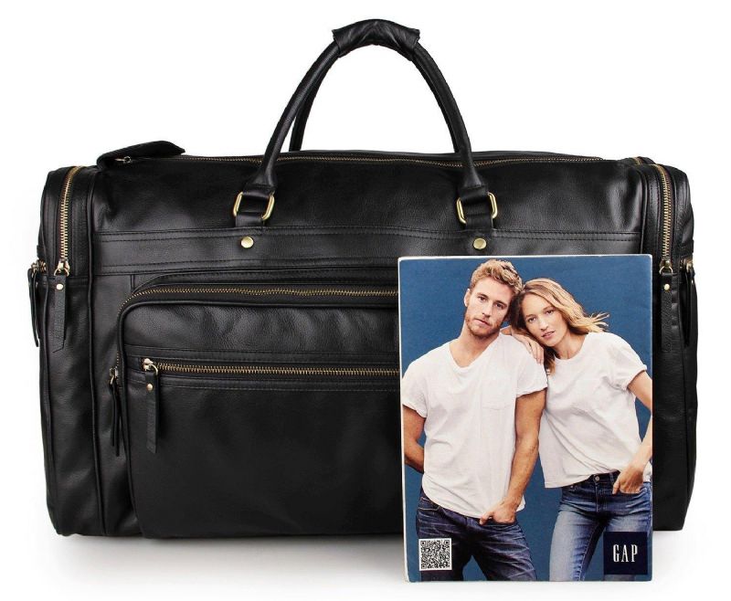 Sac Voyage Cuir Noir Pour Hommes Grand