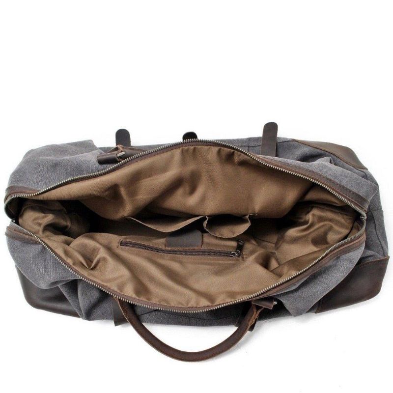 Sac Voyage Surdimensionné Toile Et Cuir