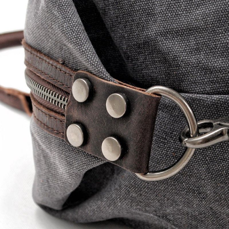 Sac Voyage Surdimensionné Toile Et Cuir