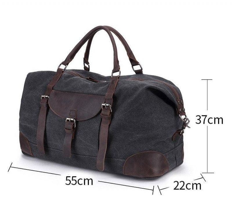 Sac Voyage Surdimensionné Toile Et Cuir