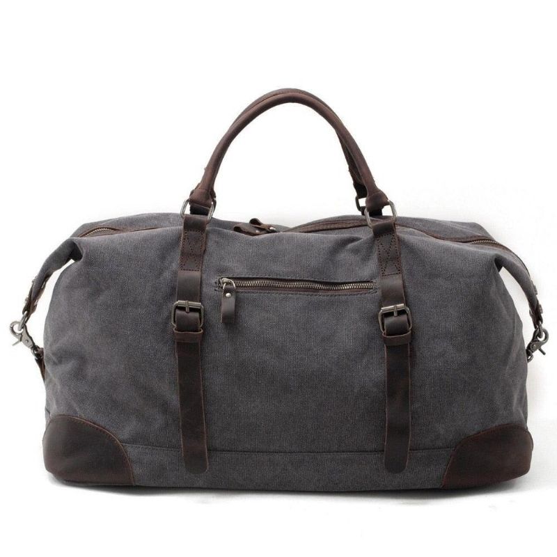 Sac Voyage Surdimensionné Toile Et Cuir