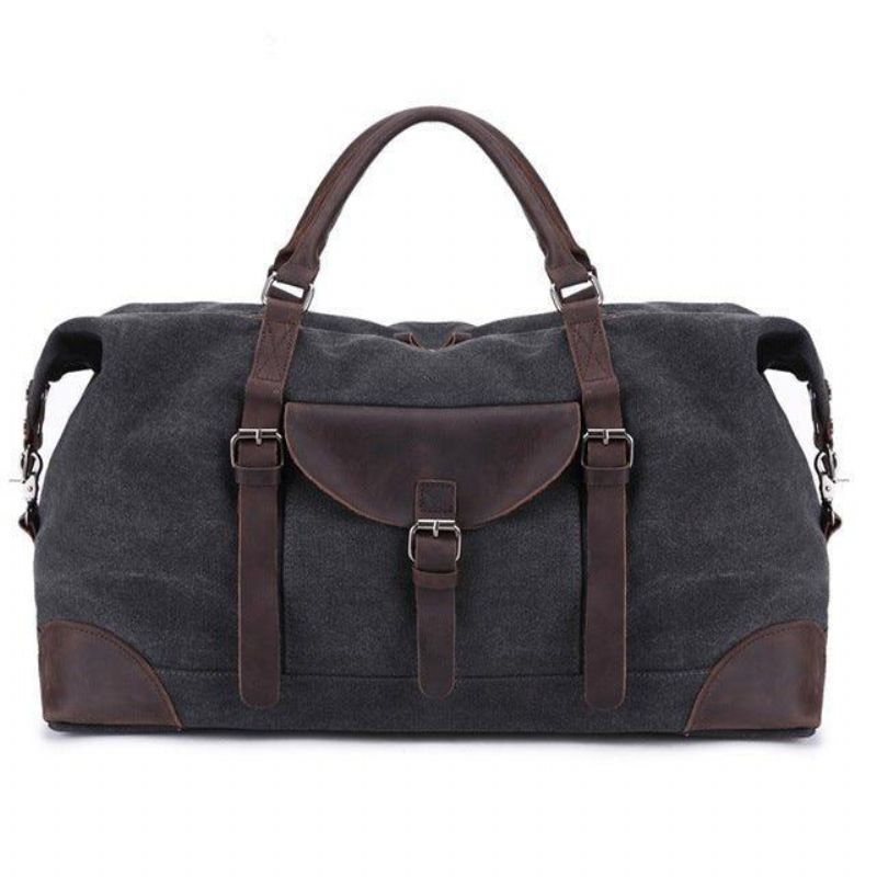 Sac Voyage Surdimensionné Toile Et Cuir