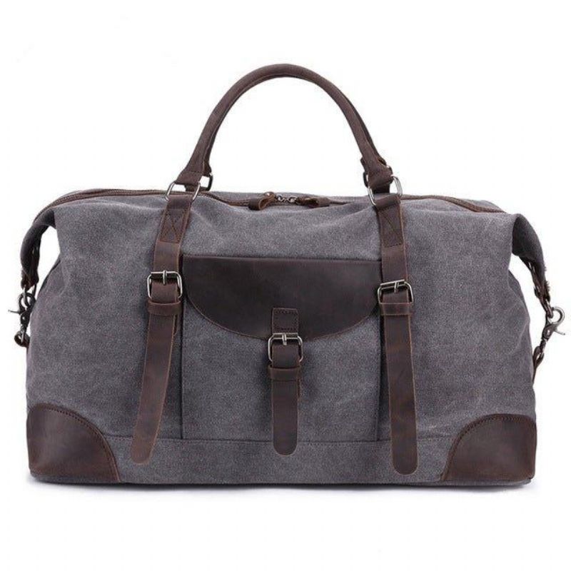 Sac Voyage Surdimensionné Toile Et Cuir