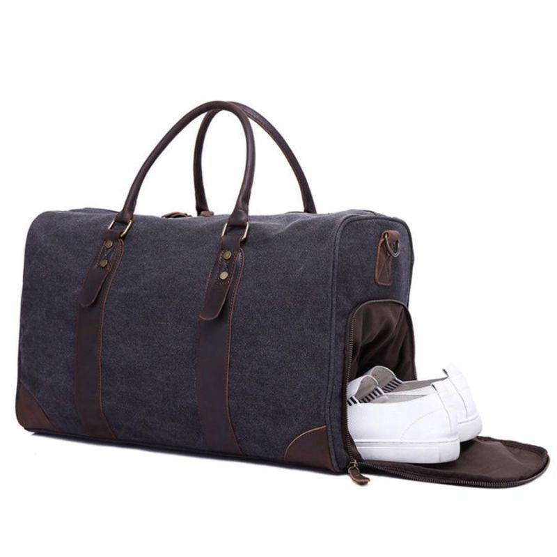 Sac Voyage Toile Et Cuir Fourre-tout Week-end