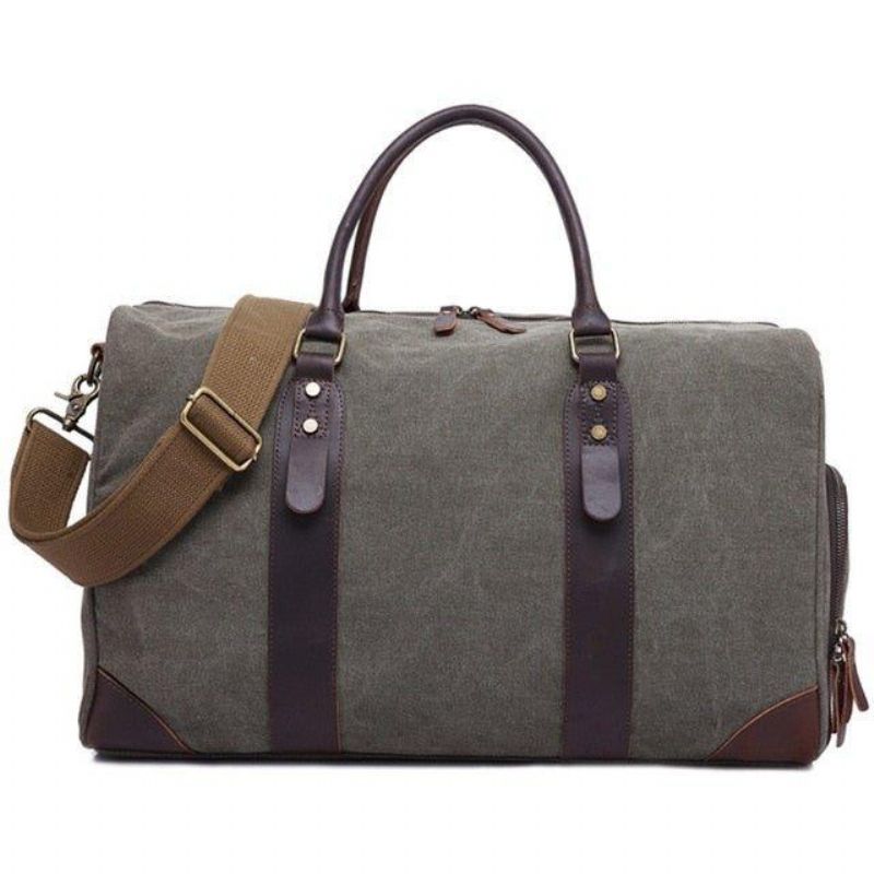 Sac Voyage Toile Et Cuir Fourre-tout Week-end