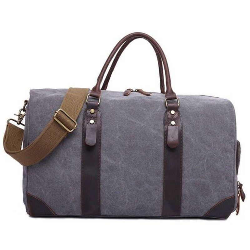 Sac Voyage Toile Et Cuir Fourre-tout Week-end
