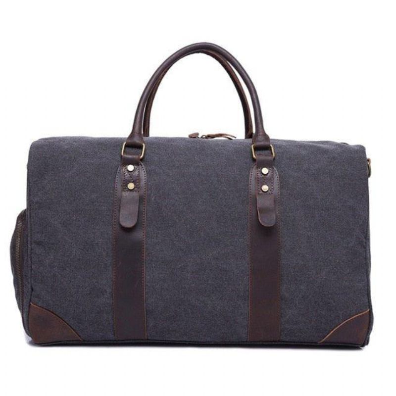 Sac Voyage Toile Et Cuir Fourre-tout Week-end