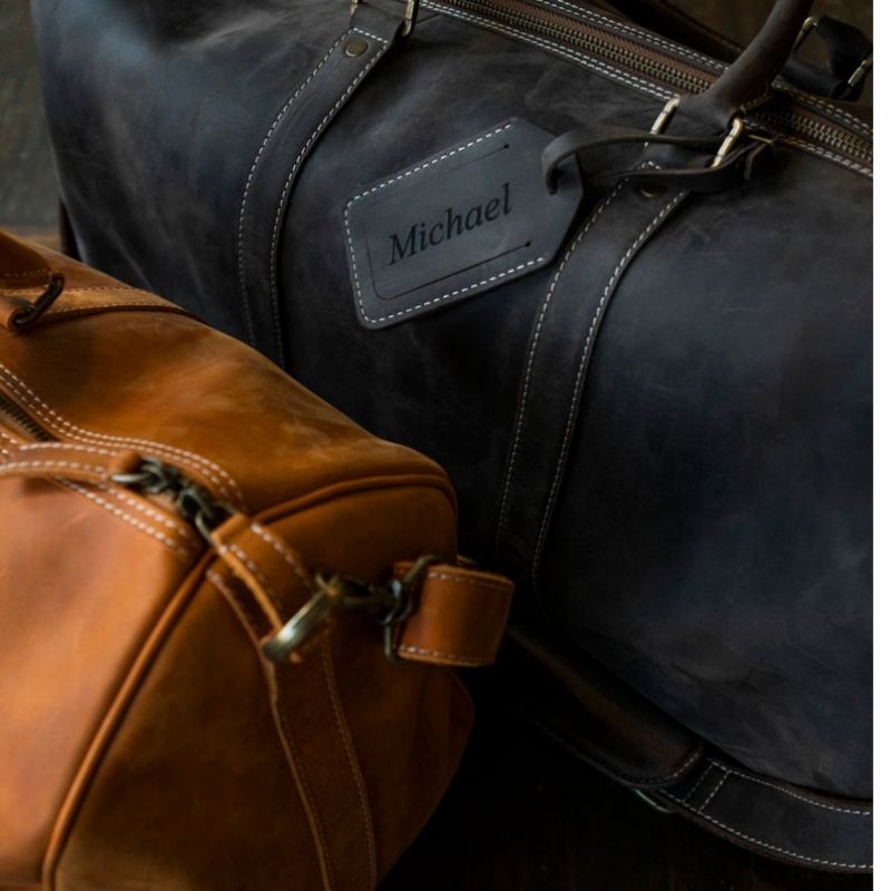 Sac Voyage Weekender Cuir Avec Compartiment À Chaussures