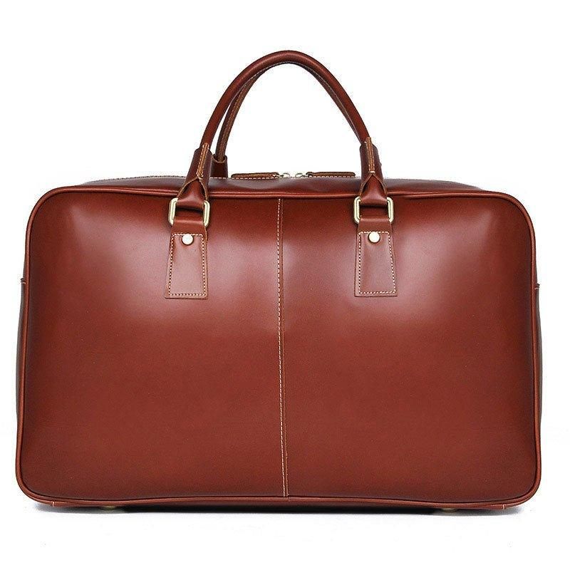 Sac Week-end Cuir Rouge Marron Femmes Hommes