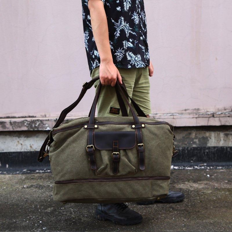 Sac Week-end Toile Avec Compartiment Inférieur Pour Chaussures