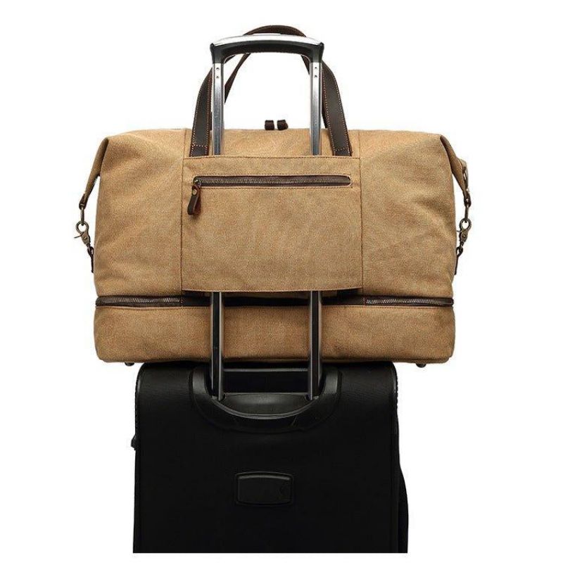 Sac Week-end Toile Avec Compartiment Inférieur Pour Chaussures