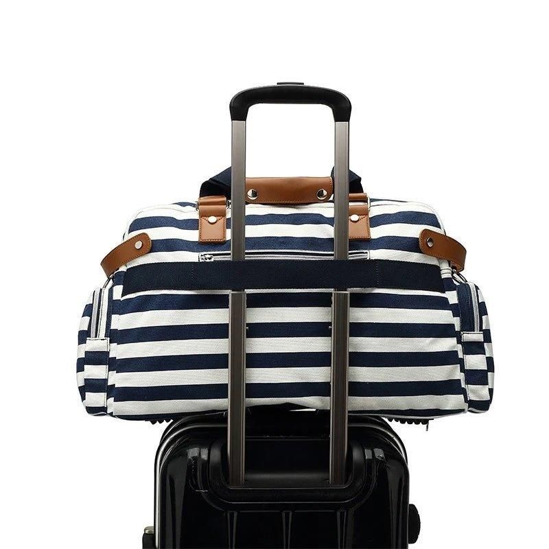 Sac Week-end Toile Pour Femme Avec Pochette Trolley