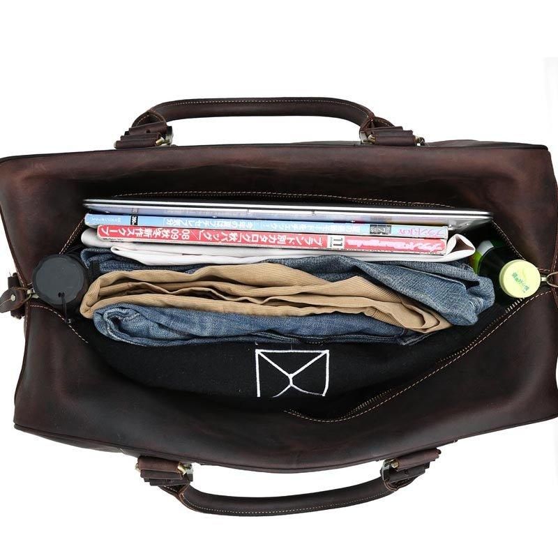 Sac Week-end Voyage Cuir Vintage Pour Hommes