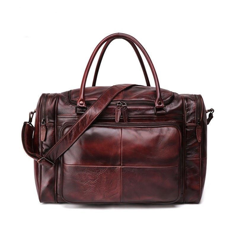Sac Weekender Designer Cuir Tanné Végétal