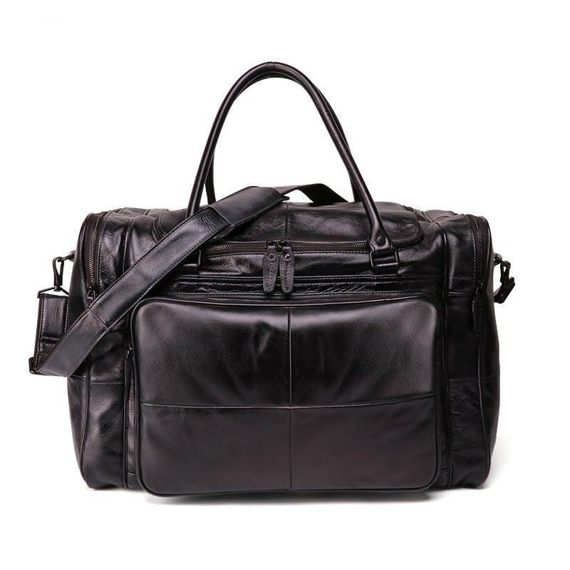 Sac Weekender Designer Cuir Tanné Végétal