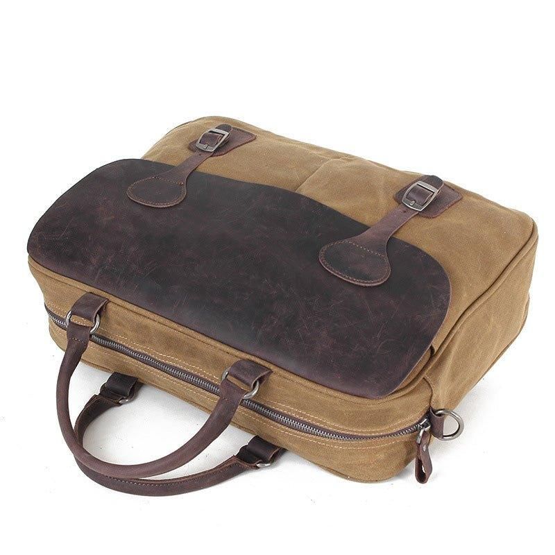 Sacoche Besace Pour Homme Toile Et Cuir