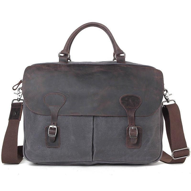 Sacoche Besace Pour Homme Toile Et Cuir