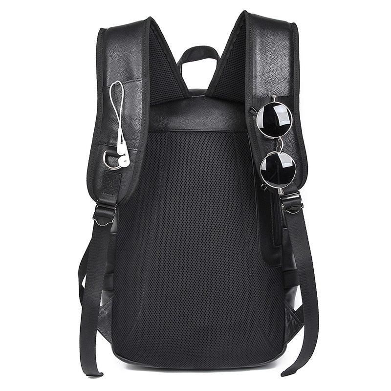 Sacs À Dos Cuir Pour Hommes L'école Avec Port Usb 15.6 Pouces