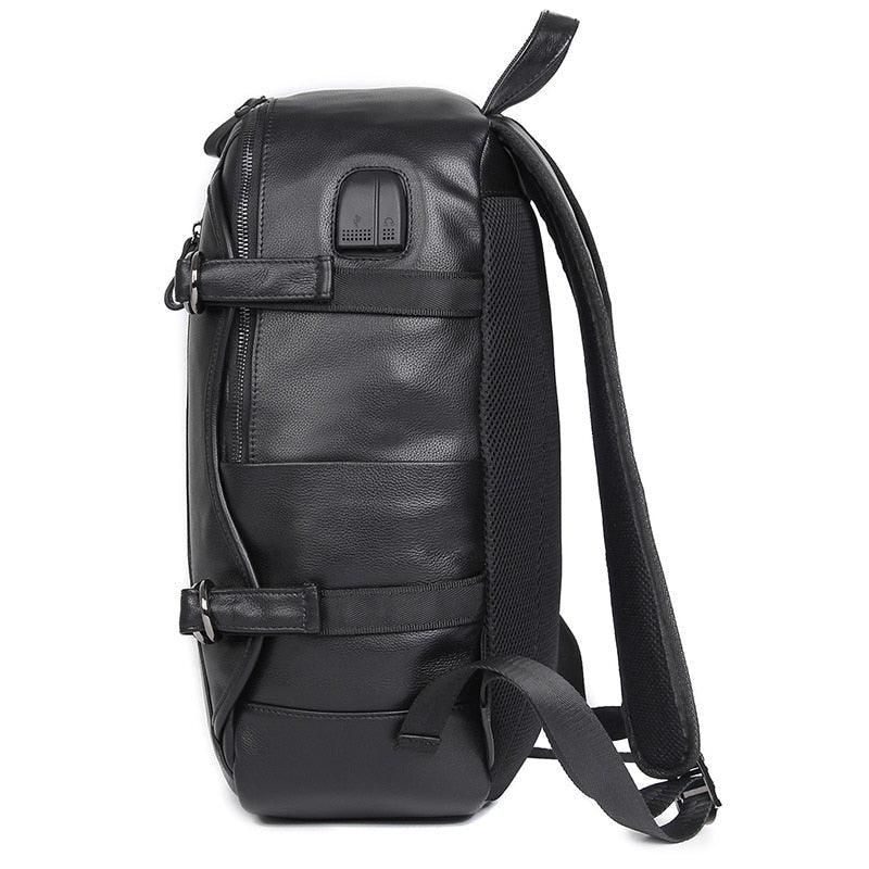 Sacs À Dos Cuir Pour Hommes L'école Avec Port Usb 15.6 Pouces