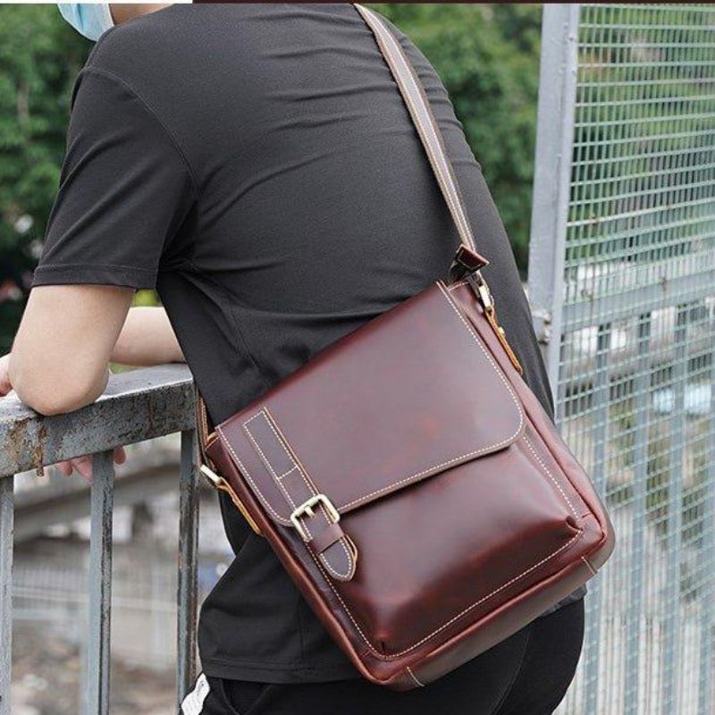 Sacs Pour Hommes Sac À Bandoulière Vintage Cuir Véritable