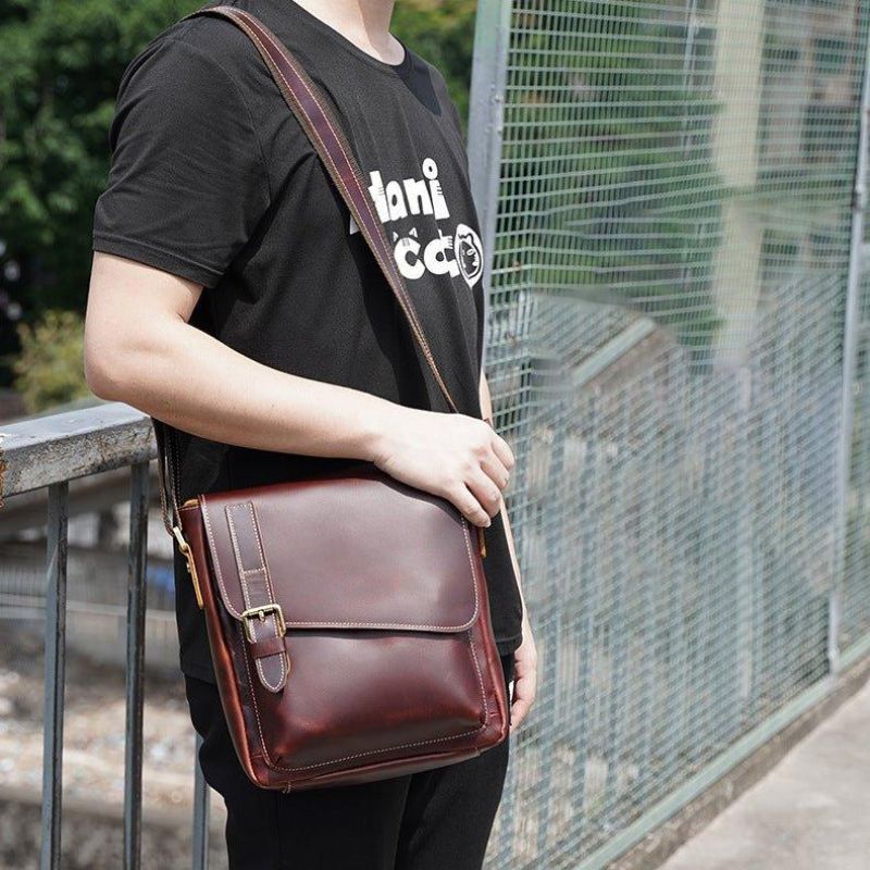 Sacs Pour Hommes Sac À Bandoulière Vintage Cuir Véritable