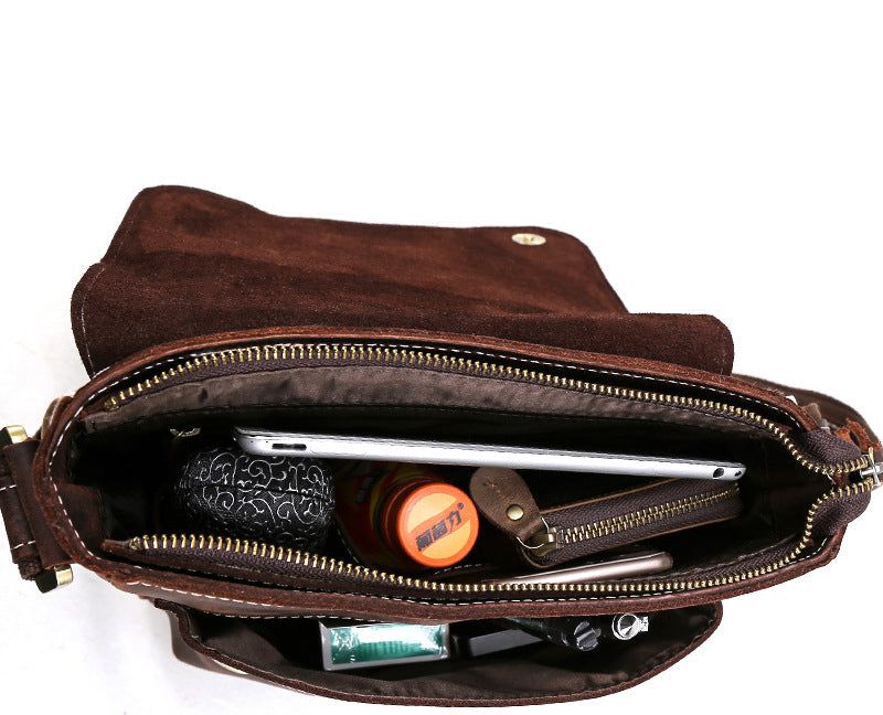 Sacs Pour Hommes Sac À Bandoulière Vintage Cuir Véritable