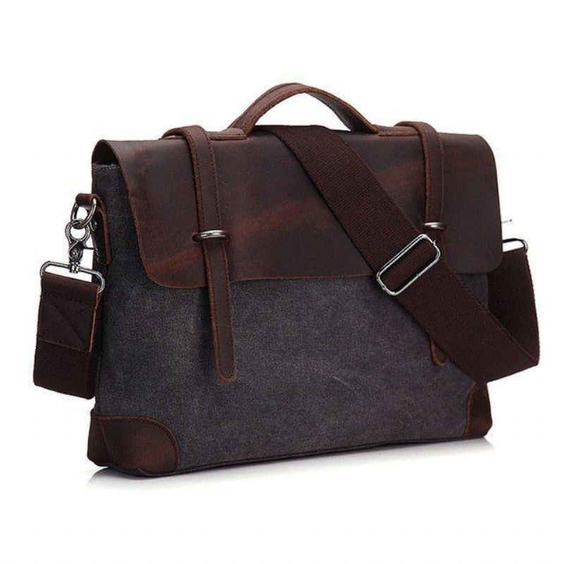 Sacs Messager Pour Ordinateur Portable Homme Cuir Et Toile