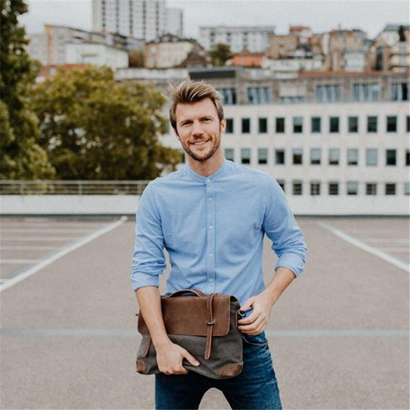 Sacs Messager Pour Ordinateur Portable Homme Cuir Et Toile