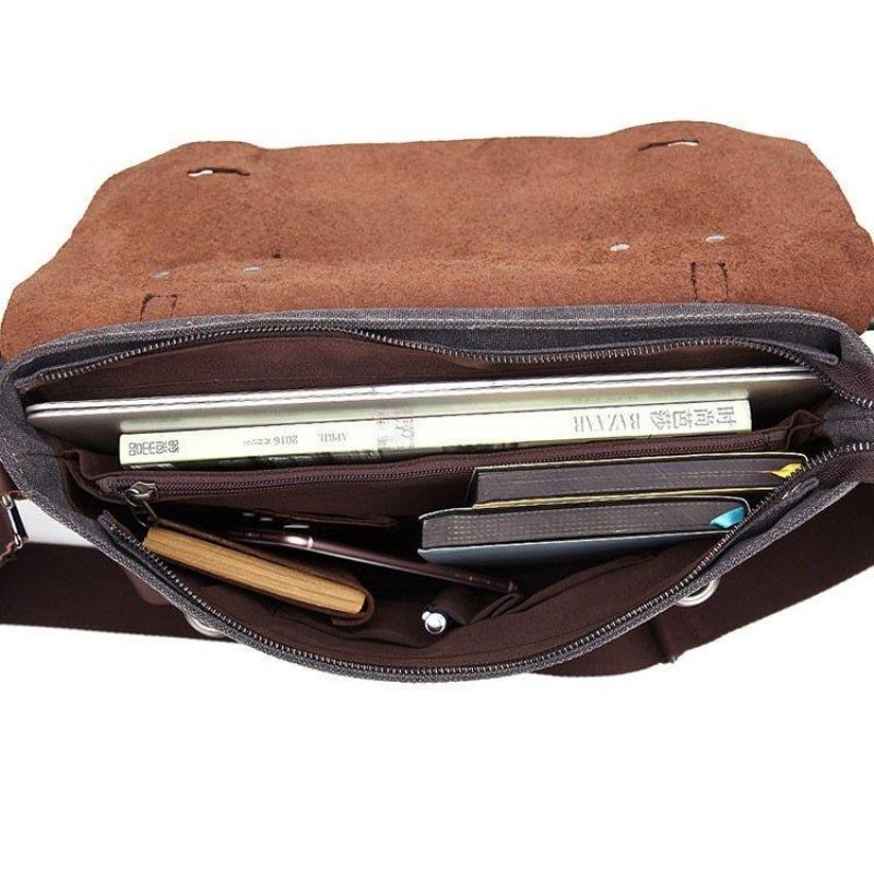 Sacs Messager Pour Ordinateur Portable Homme Cuir Et Toile