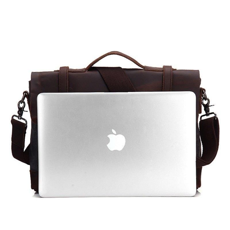 Sacs Messager Pour Ordinateur Portable Homme Cuir Et Toile