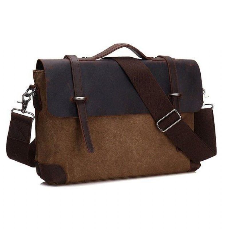 Sacs Messager Pour Ordinateur Portable Homme Cuir Et Toile
