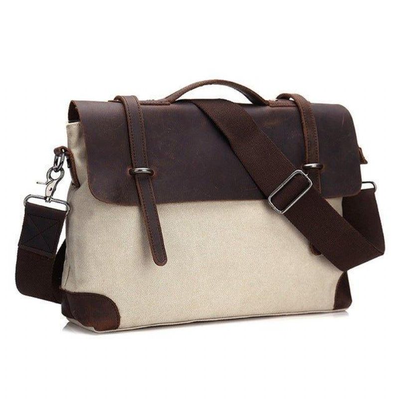 Sacs Messager Pour Ordinateur Portable Homme Cuir Et Toile