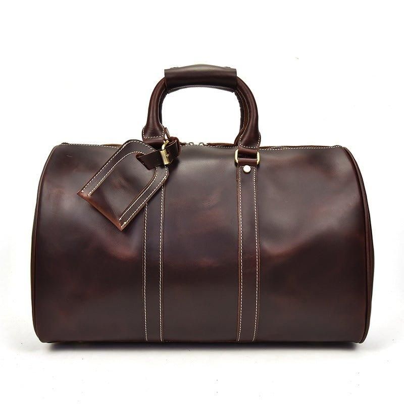 Sacs Polochons Cuir Véritable Pour Hommes 18 Pouces
